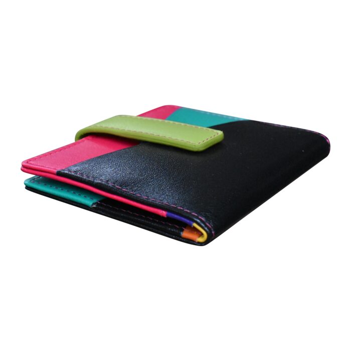 ILI New York Mini Asymmetric Card Wallet Black Brights 