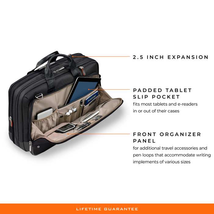 @Work Large Expandable Briefcase