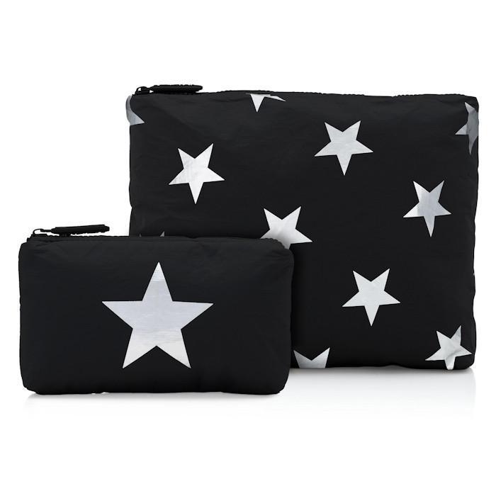 Zipper Pack Black/Silver Multi Stars