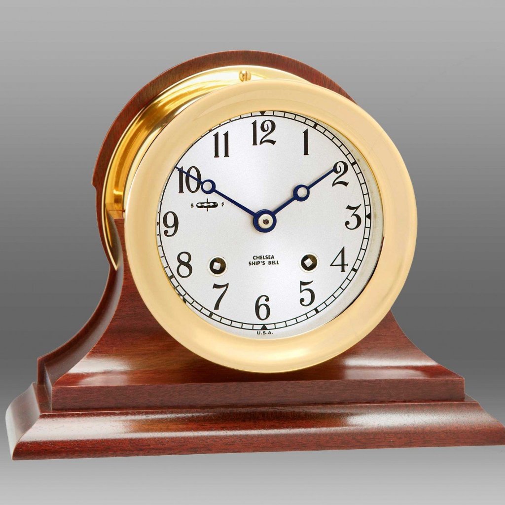 4-1/2" Ship's Bell Clock,  Traditional Base